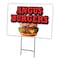 Signmission Angus Burgers Yard Sign & Stake outdoor plastic coroplast window, C-1216 Angus Burgers C-1216 Angus Burgers - alternate 1